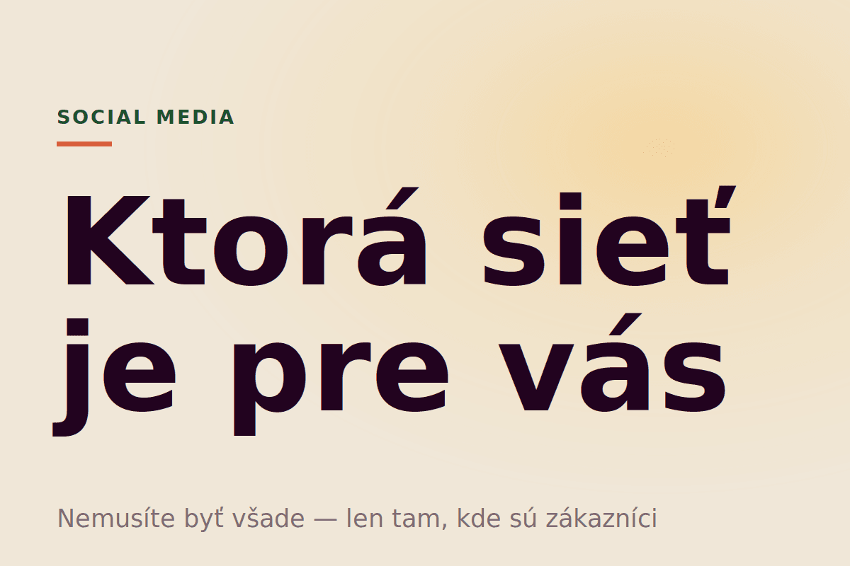 Ktorá sociálna sieť je pre vás