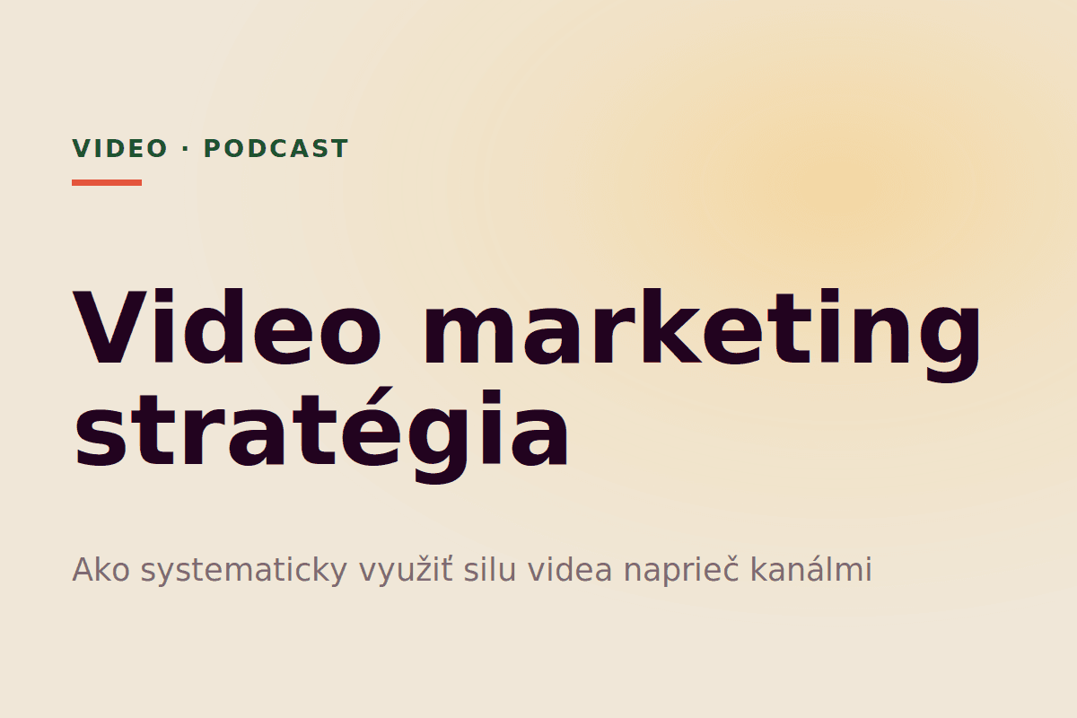 Video marketing stratégia