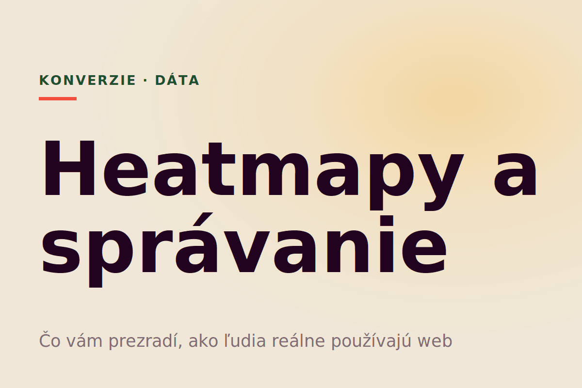 Heatmapy a správanie používateľov
