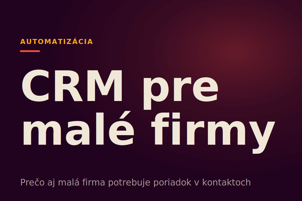 CRM pre malé firmy