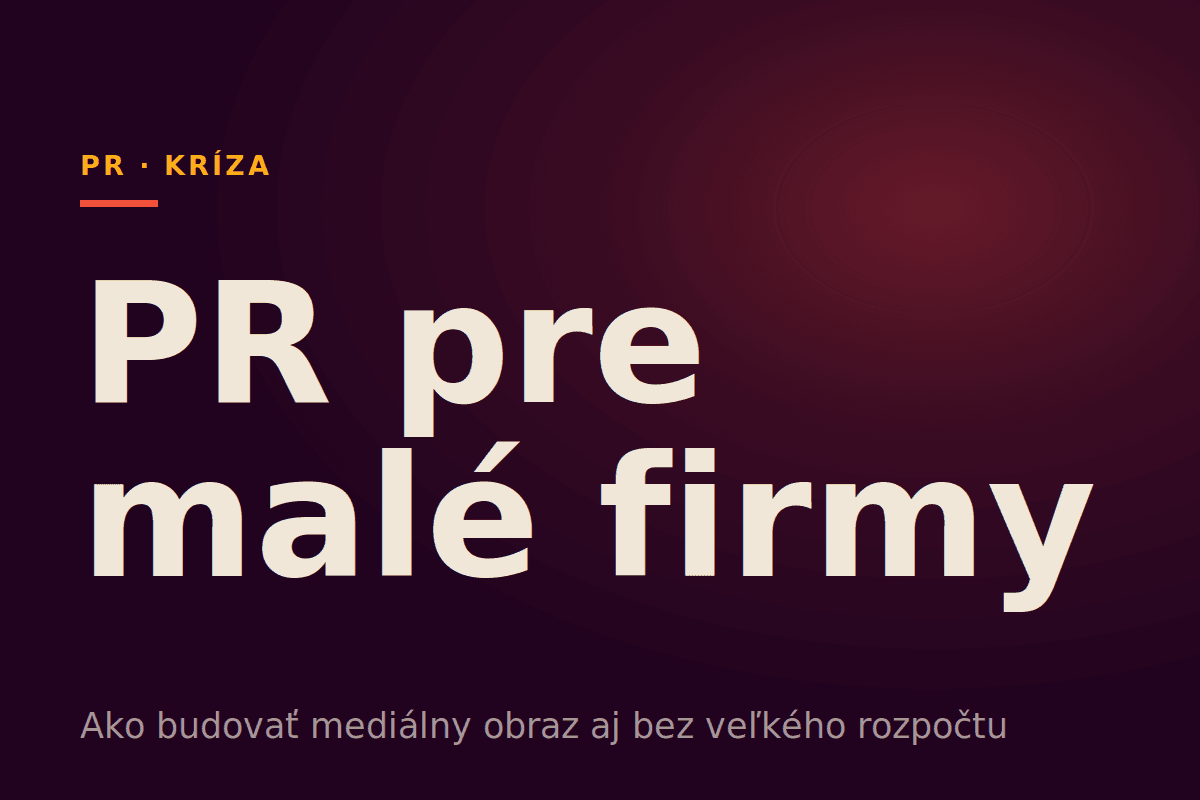 PR pre malé firmy
